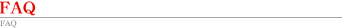 FAQ
